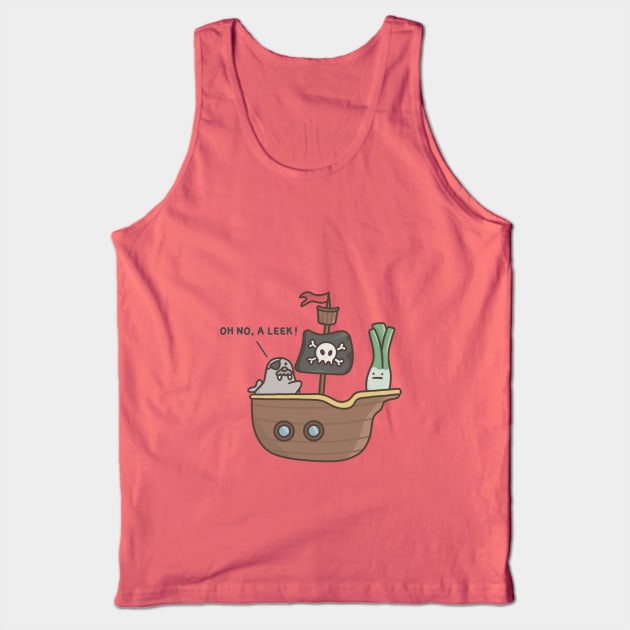 A Pirate Ship Leek Tank Top by pbanddoodles